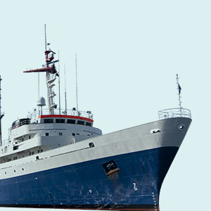 Krill fishing vessel at sea