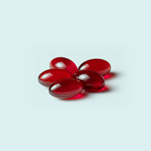 Red krill oil softgels